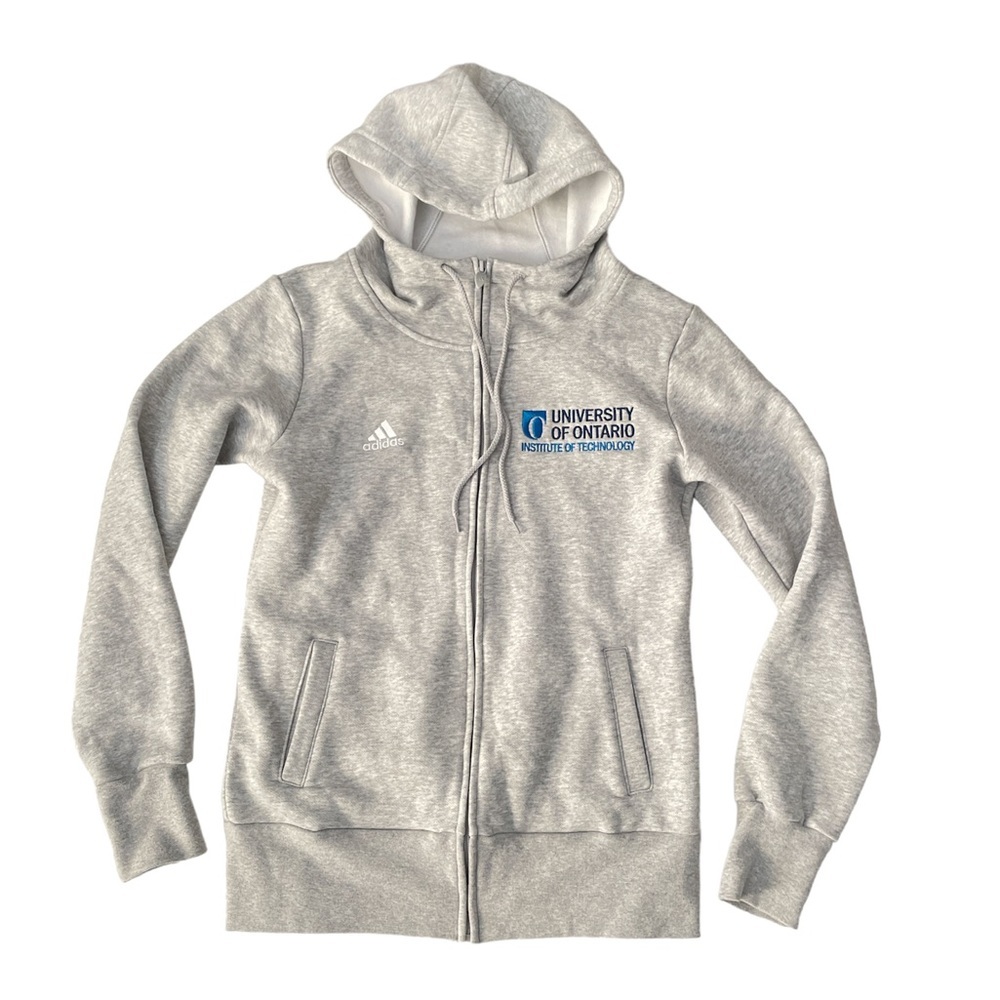 Adidas University Of Ontario Heather Gray Sweatshirt Hoodie Sz M